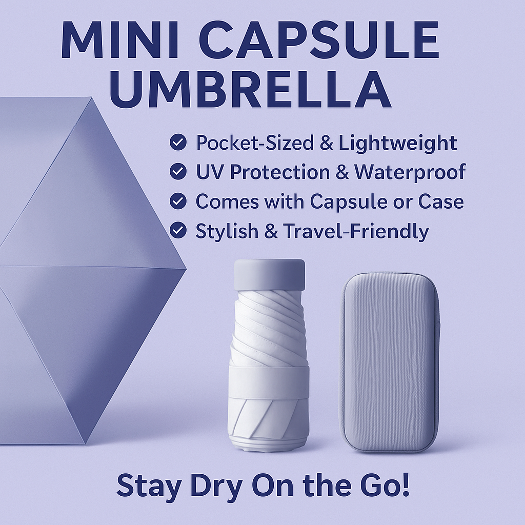 Capsule umbrella mini ultra light pocket umbrella with protection